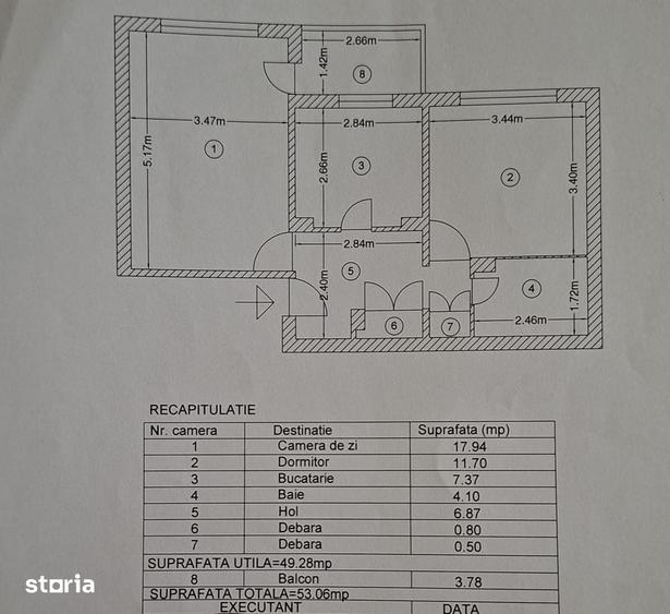 Apartament cu 2 camere decomandat în Popa Șapcă