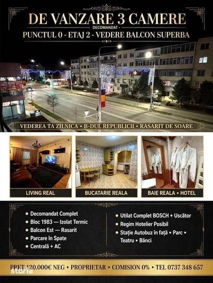 Apartament cu 3 camere în Central