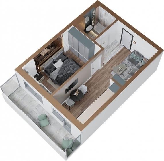 Apartament cu 2 camere decomandat în Copou