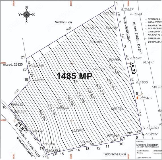 Teren de 1485 mp, în Șotrile