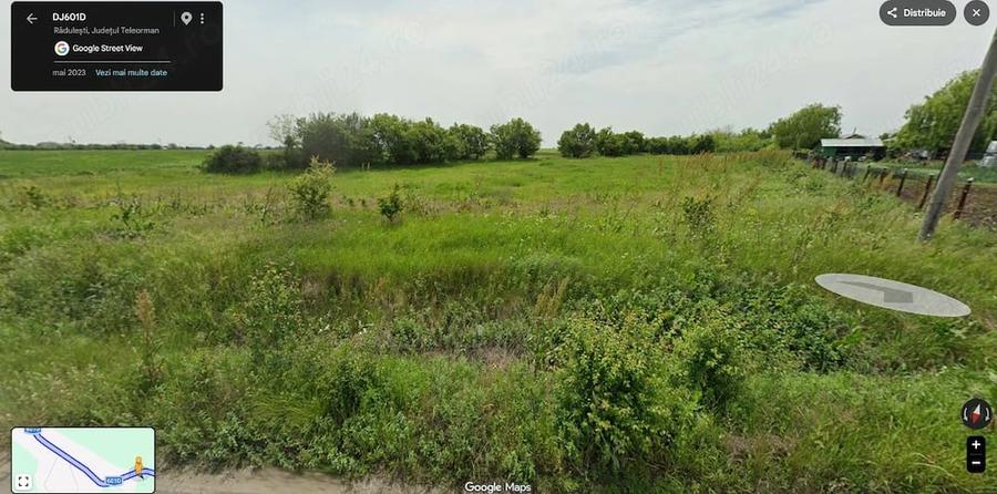 Teren de 2500 mp, în Rădulești