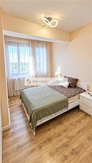 Apartament cu 3 camere semidecomandat, mobilat în Băneasa