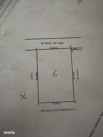 Teren de 1426 mp, în Miroslava