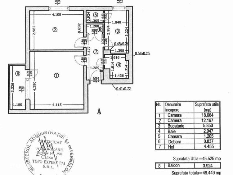 Apartament cu 2 camere decomandat în Câmpia Libertății