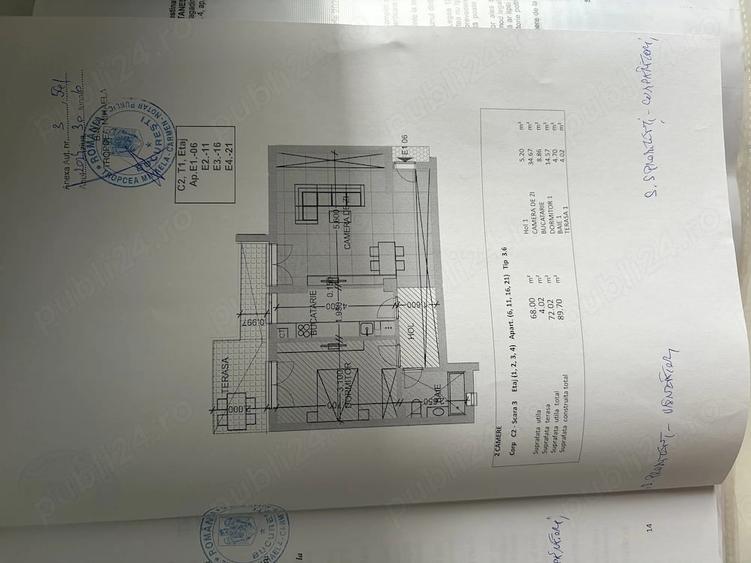 Apartament cu 2 camere semidecomandat în Central