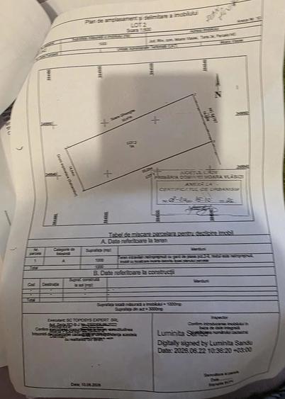 Teren de 1000 mp, în Moara Vlăsiei