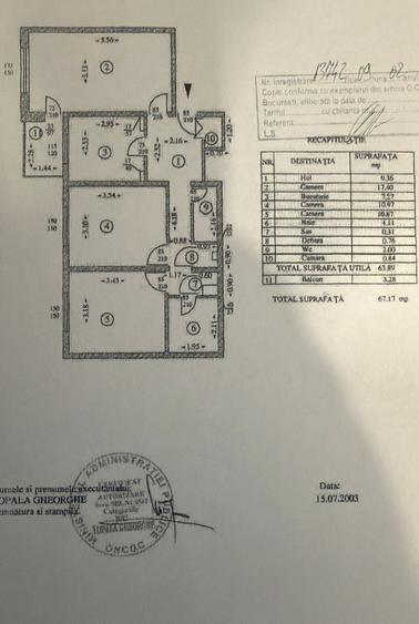 Apartament cu 3 camere decomandat în Dristor