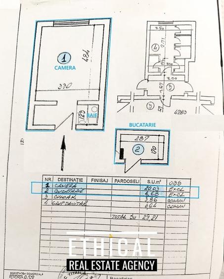 Garsonieră decomandată, mobilată în Basarabia