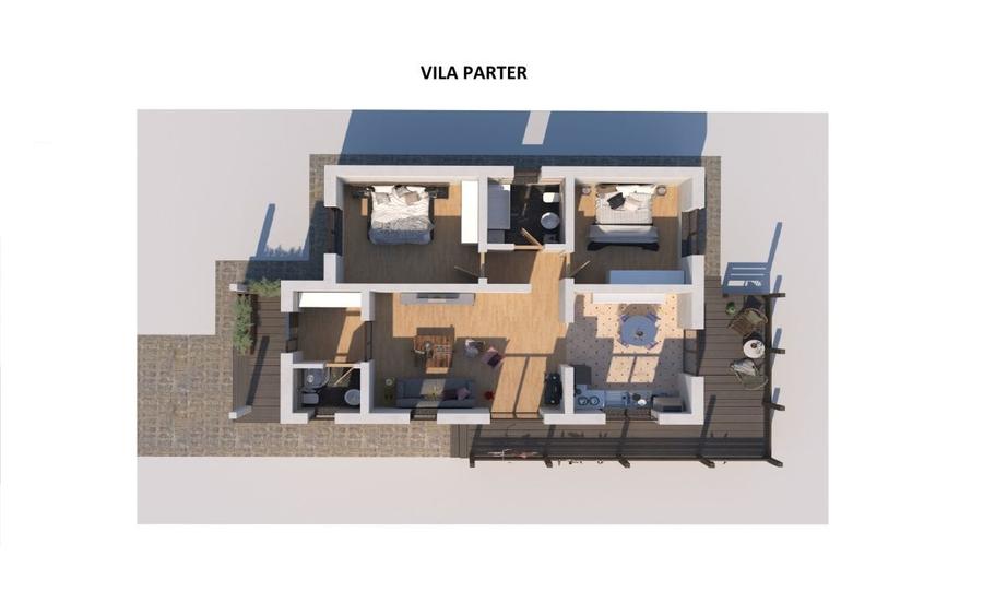 Casă individuală cu 3 camere cu Canalizare în Exterior Nord