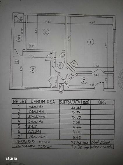 Apartament cu 2 camere în Cișmigiu