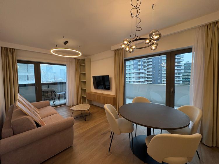Apartament cu 2 camere semidecomandat, mobilat în Barbu Văcărescu