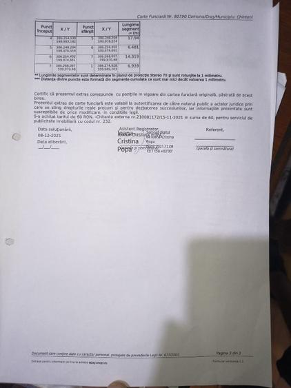 Teren Construcții intravilan de 478 mp, în Chinteni