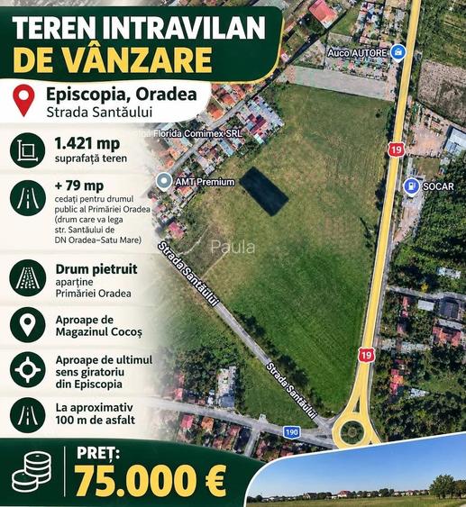 Vand teren intravilan destinat pentru hala Episcopia, Oradea