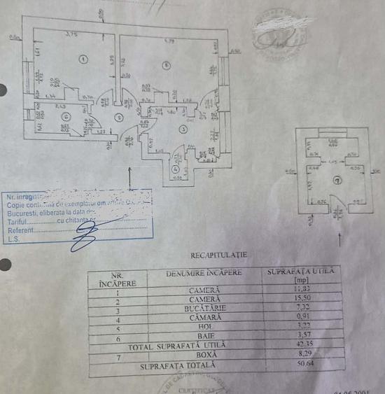 Apartament cu 2 camere decomandat în Muncii