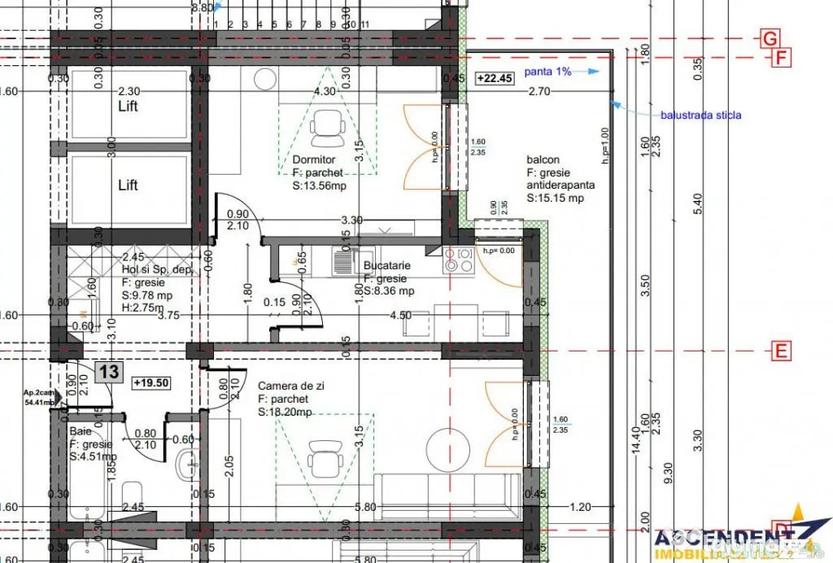 Apartament cu 2 camere decomandat în Central