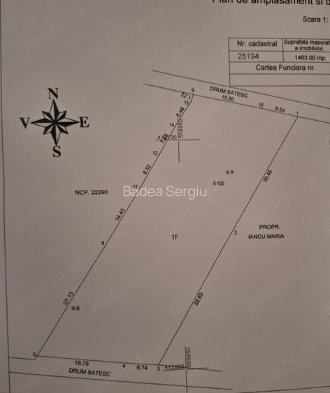 teren extravilan Brebu Prahova 1463 mp