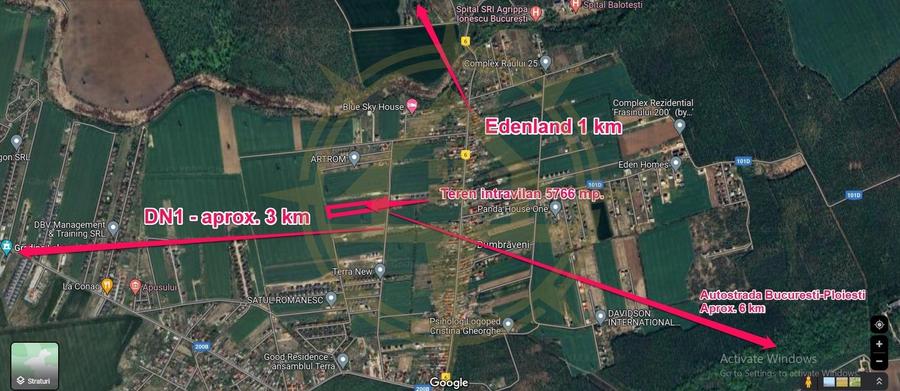 Teren Construcții intravilan de 5766 mp, în Balotești