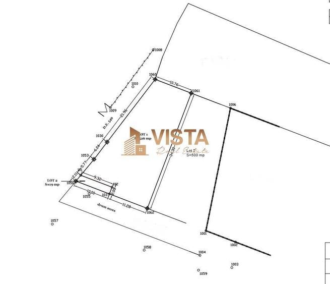 Doua loturi de casa cu autorizatie, 526mp, utilitati pe teren, Bod , B - 1
