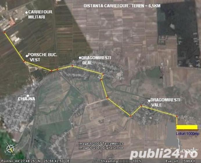 Teren de 1000 mp, în Dragomirești-Vale