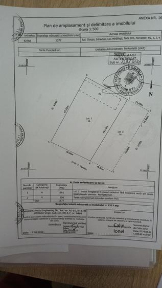 Teren de 1377 mp, în Popești