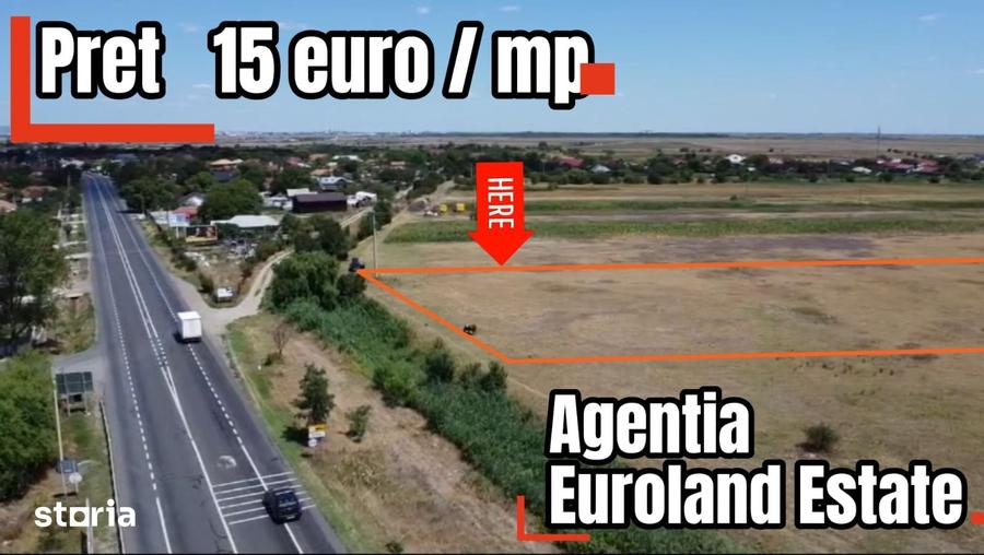 Teren intravilan 13300mp- deschidere stradala 72ml. - 3