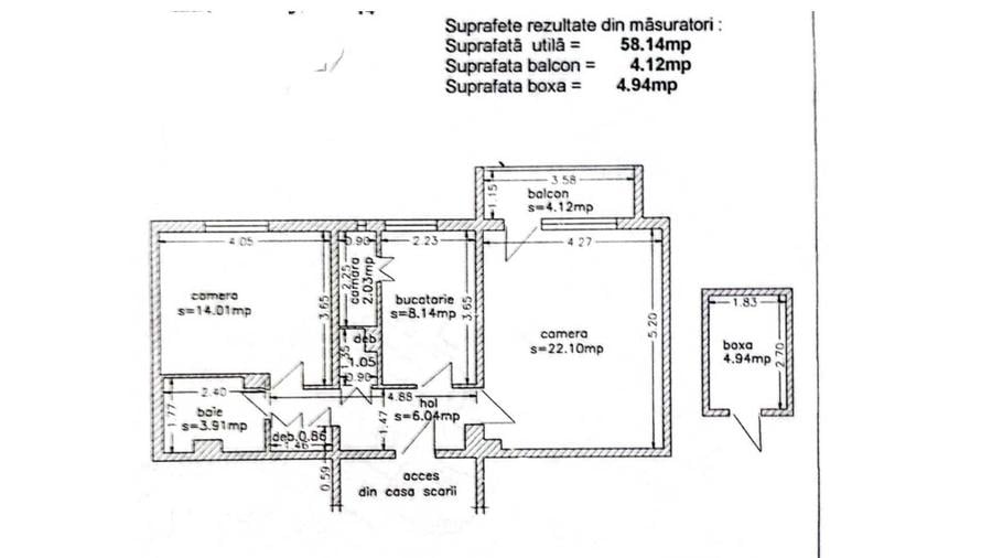Apartament cu 2 camere decomandat, mobilat în Primo