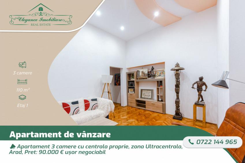 Apartament 3 camere cu centrala proprie, zona Ultracentrala, - 2