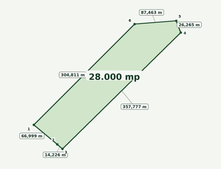 Teren Construcții intravilan de 28000 mp, în Exterior Vest