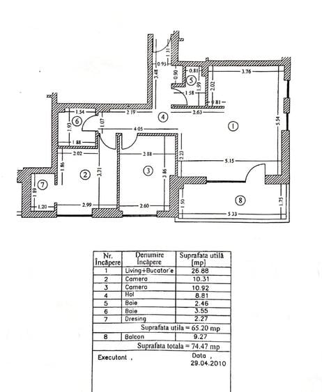 Apartament cu 3 camere decomandat în Blejoi