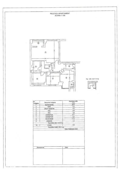 Apartament cu 3 camere decomandat în Republicii