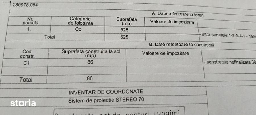Teren Costinesti cu o casa construita la rosu - 2