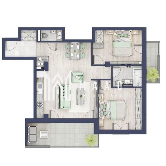 Apartament cu 3 camere în Turnișor