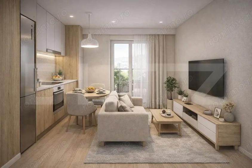 Apartament cu 2 camere semidecomandat în Calea Moldovei