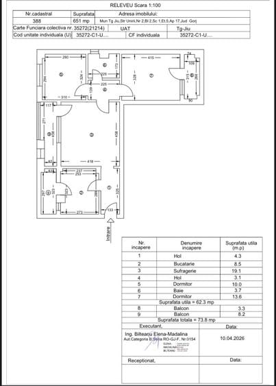 apartment cu 3 camere Unirii Tg Jiu - 1