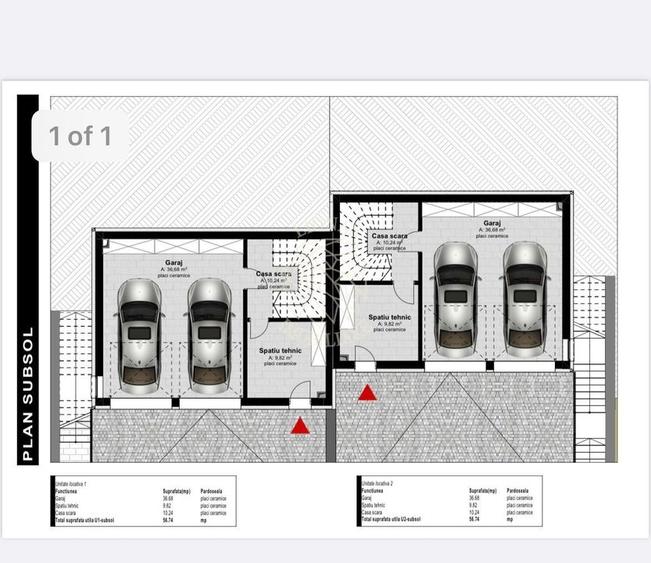Duplex cu 4 camere cu Canalizare în Tăuți
