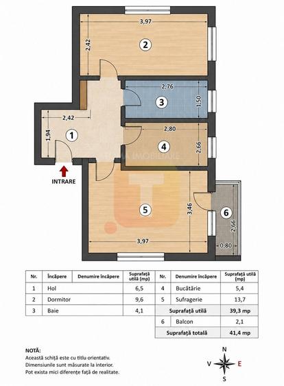 Apartament cu 2 camere decomandat în Dărmănești
