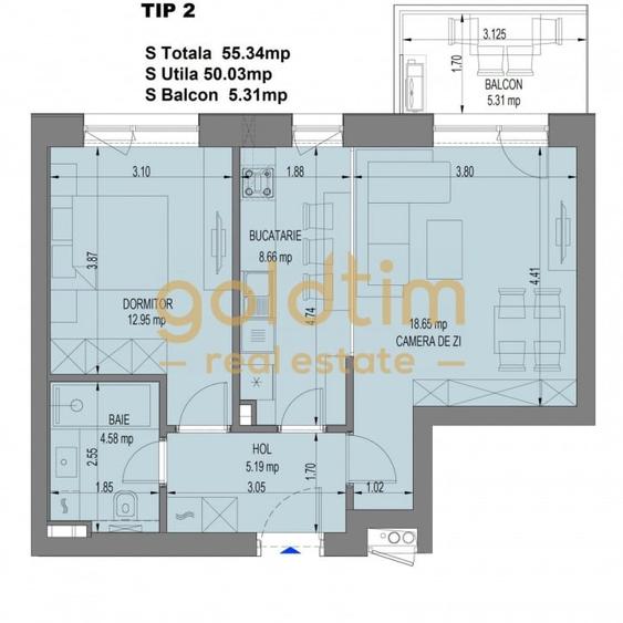 Apartament cu 2 camere decomandat, mobilat în Pipera
