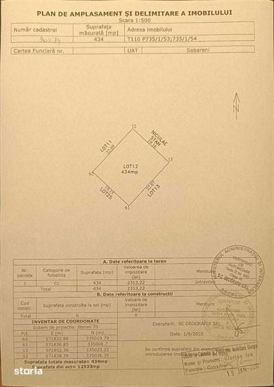 De vanzare teren intravilan 1.139mp Sabareni, jud. Giurgiu. 19euro/mp. - 3