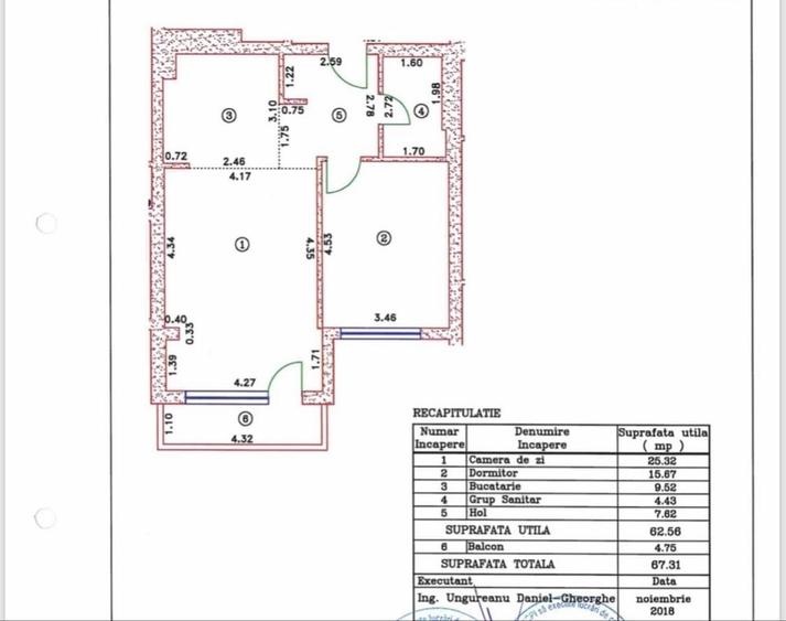 Apartament cu 2 camere decomandat în Nord
