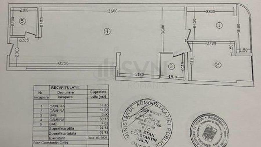 Apartament cu 3 camere decomandat, mobilat în Armeneasca