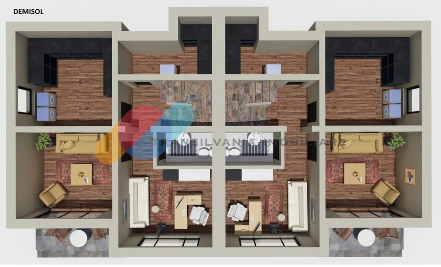 Duplex cu 5 camere cu Teren 350 Mp în Feleacu