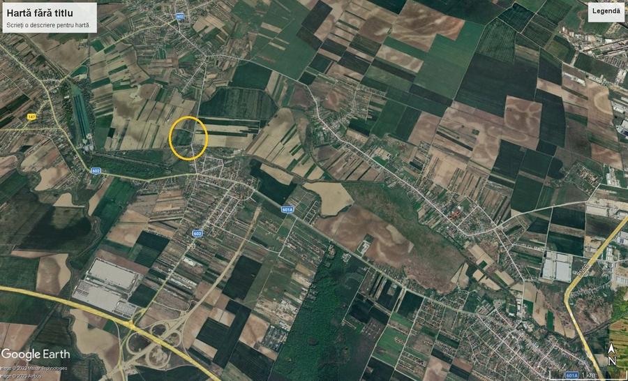 Teren agricol extravilan de 62500 mp, în Nord