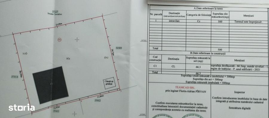 Casă cu 3 camere cu Teren 500 Mp în Săftica