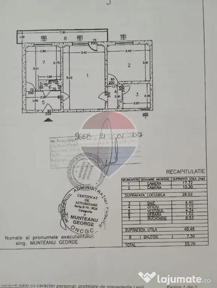Apartament cu 2 camere decomandat în Veteranilor