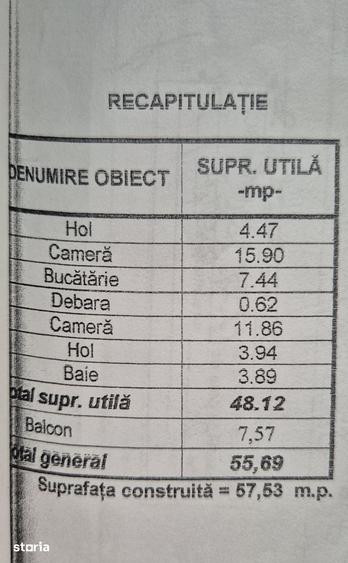 Apartament cu 2 camere decomandat în Ultracentral