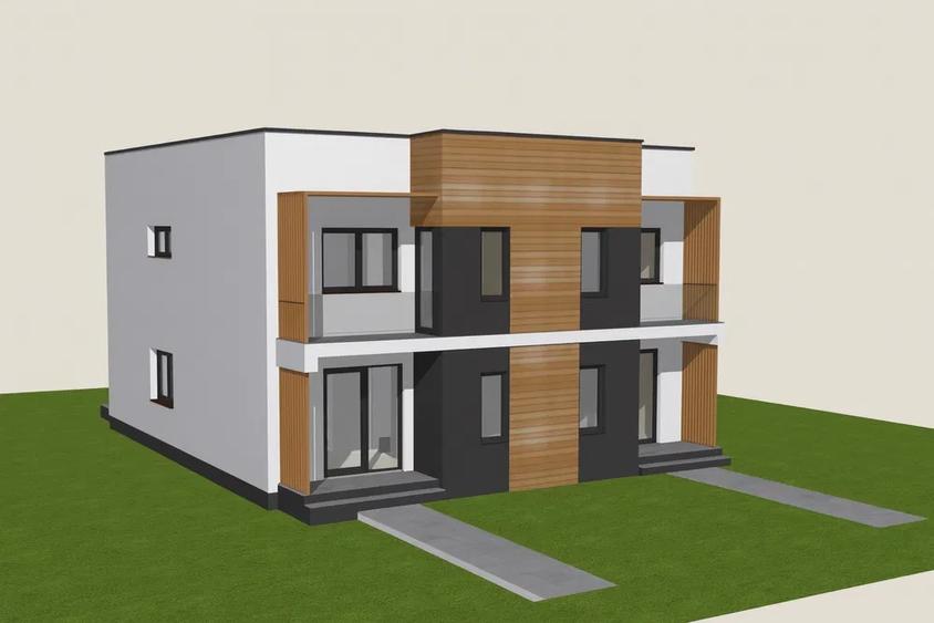 Duplex cu 3 camere cu Canalizare în Miroslava