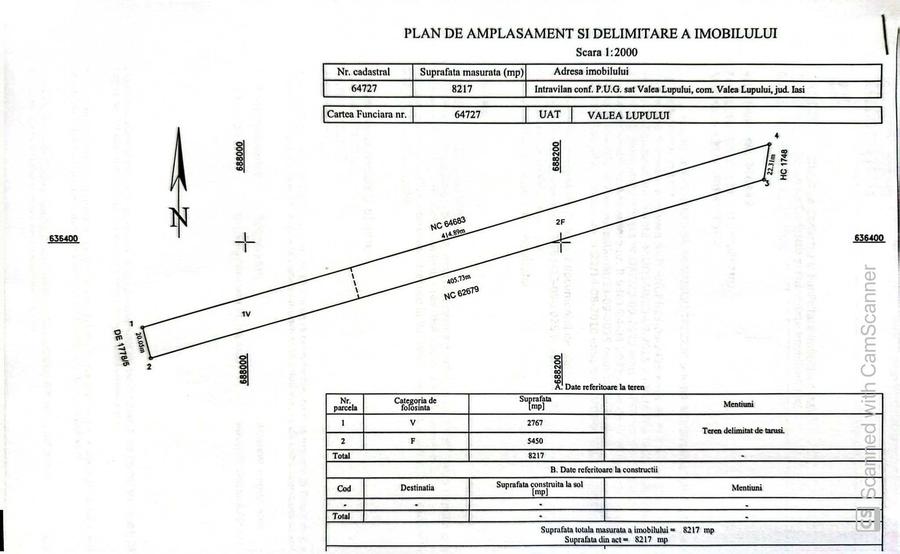 Teren de 14801 mp, în Valea Lupului