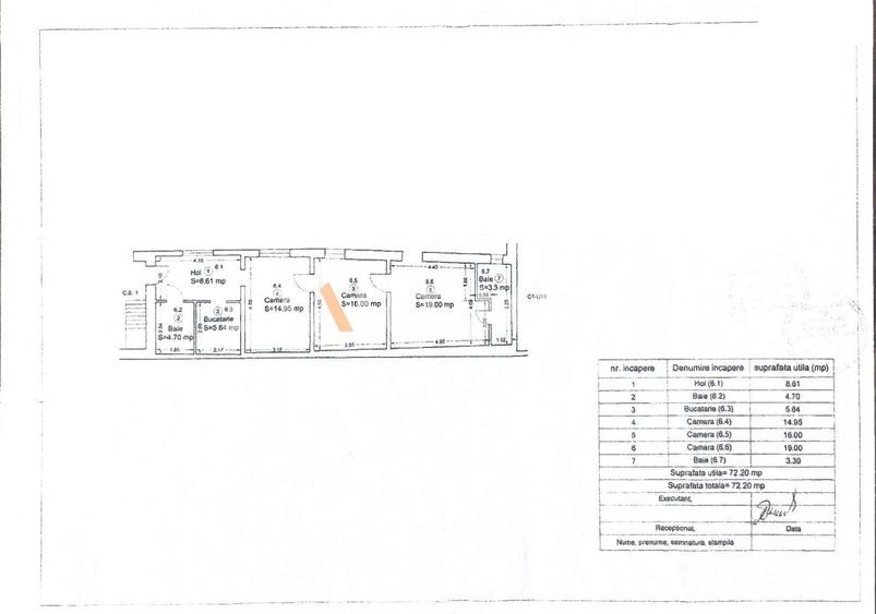 Apartament cu 3 camere în Centrul Istoric
