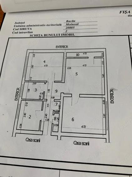 Apartament cu 3 camere semidecomandat în Central