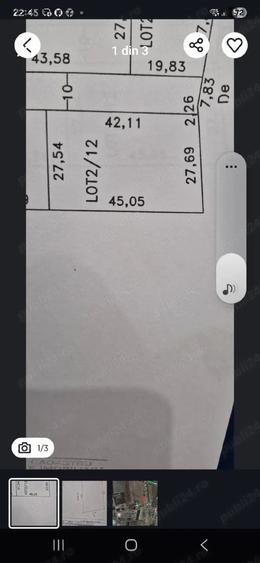 Teren de 1200 mp, în Exterior Vest